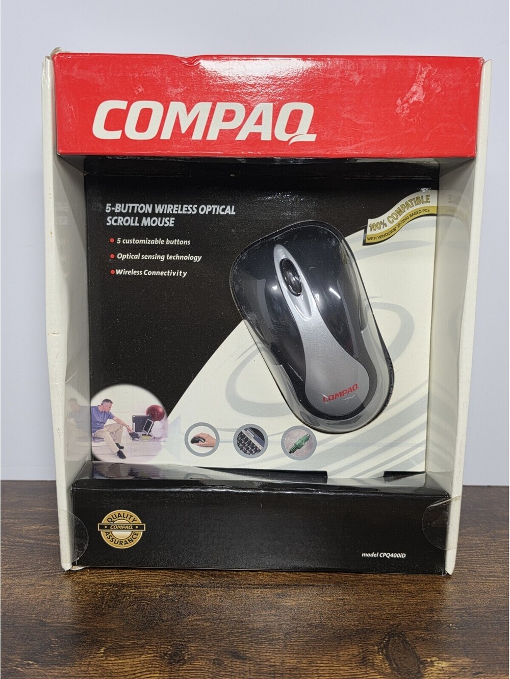 Compaq CPQ400iD 5-Button Wireless Optical Scroll Mouse
